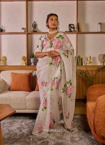 Exclusive Floral Handwork Saree