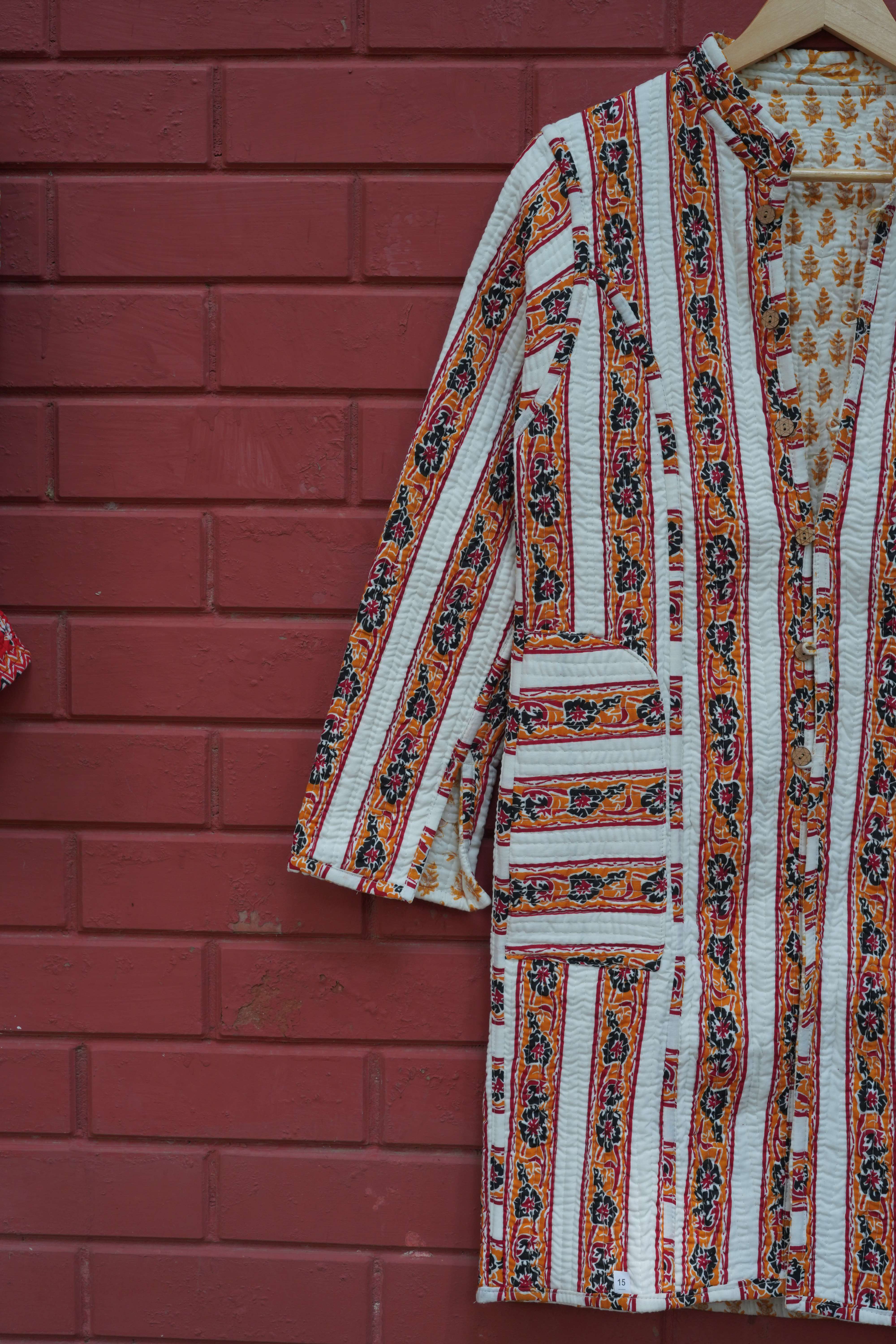 Womens Multti Color Velvet Embroidered Jacket with Floral Design