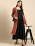 Designer rayon kurti with cotton printed jacket