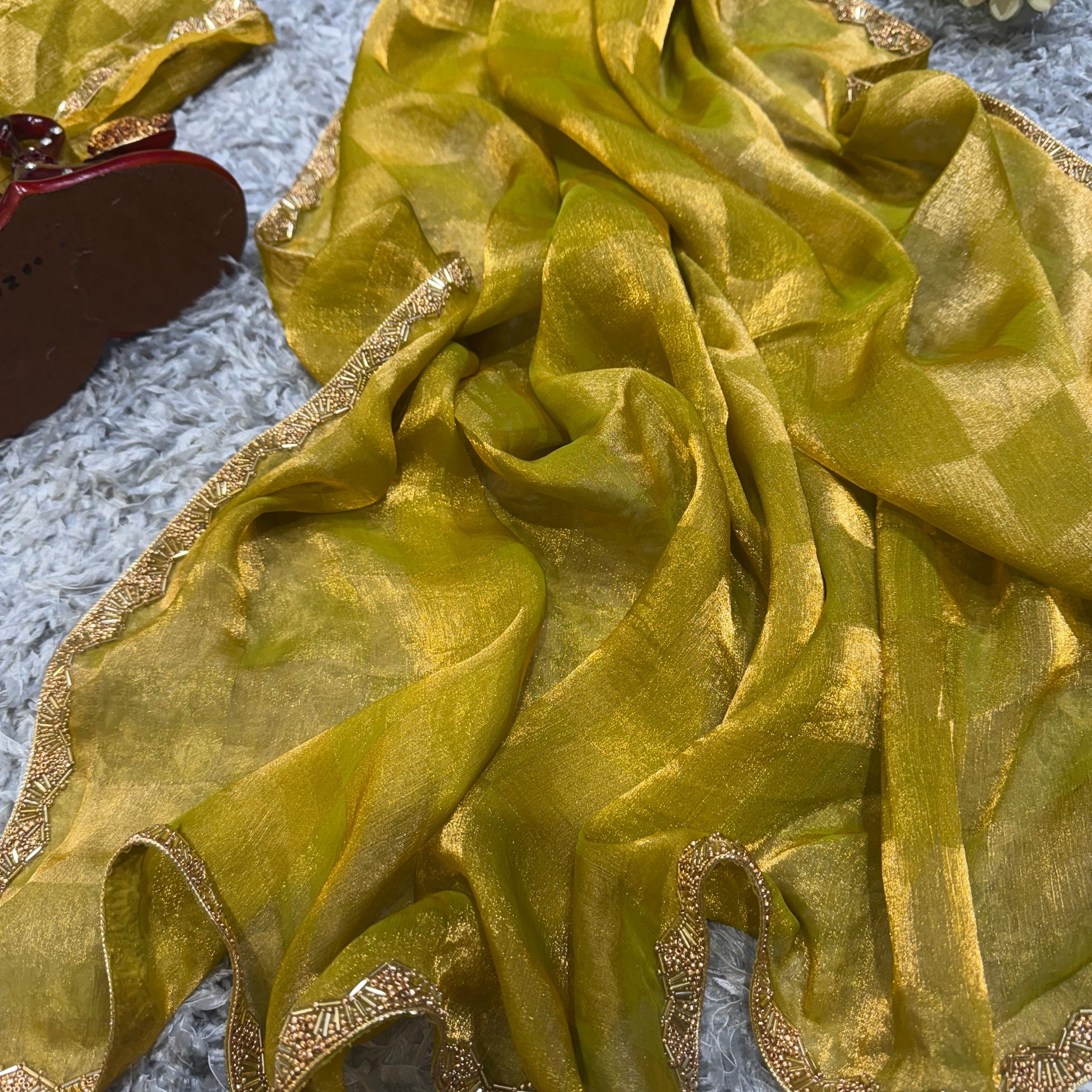 Super Trending Yellow Designer Saree