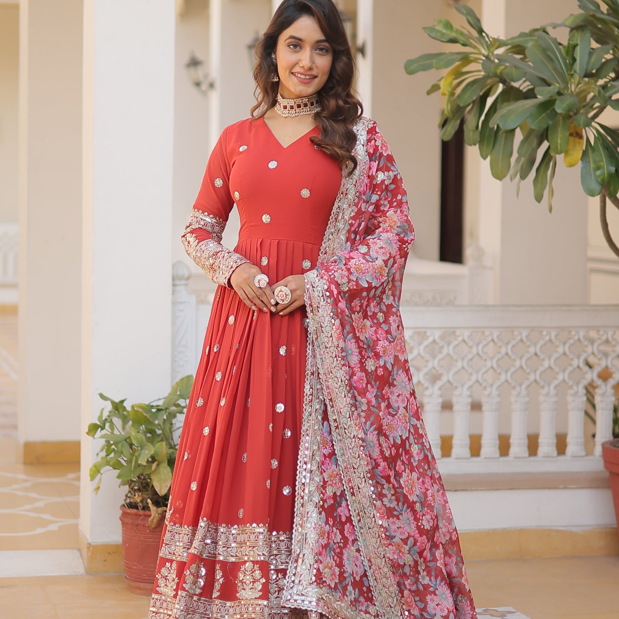 Premium Gown With Dupatta Set