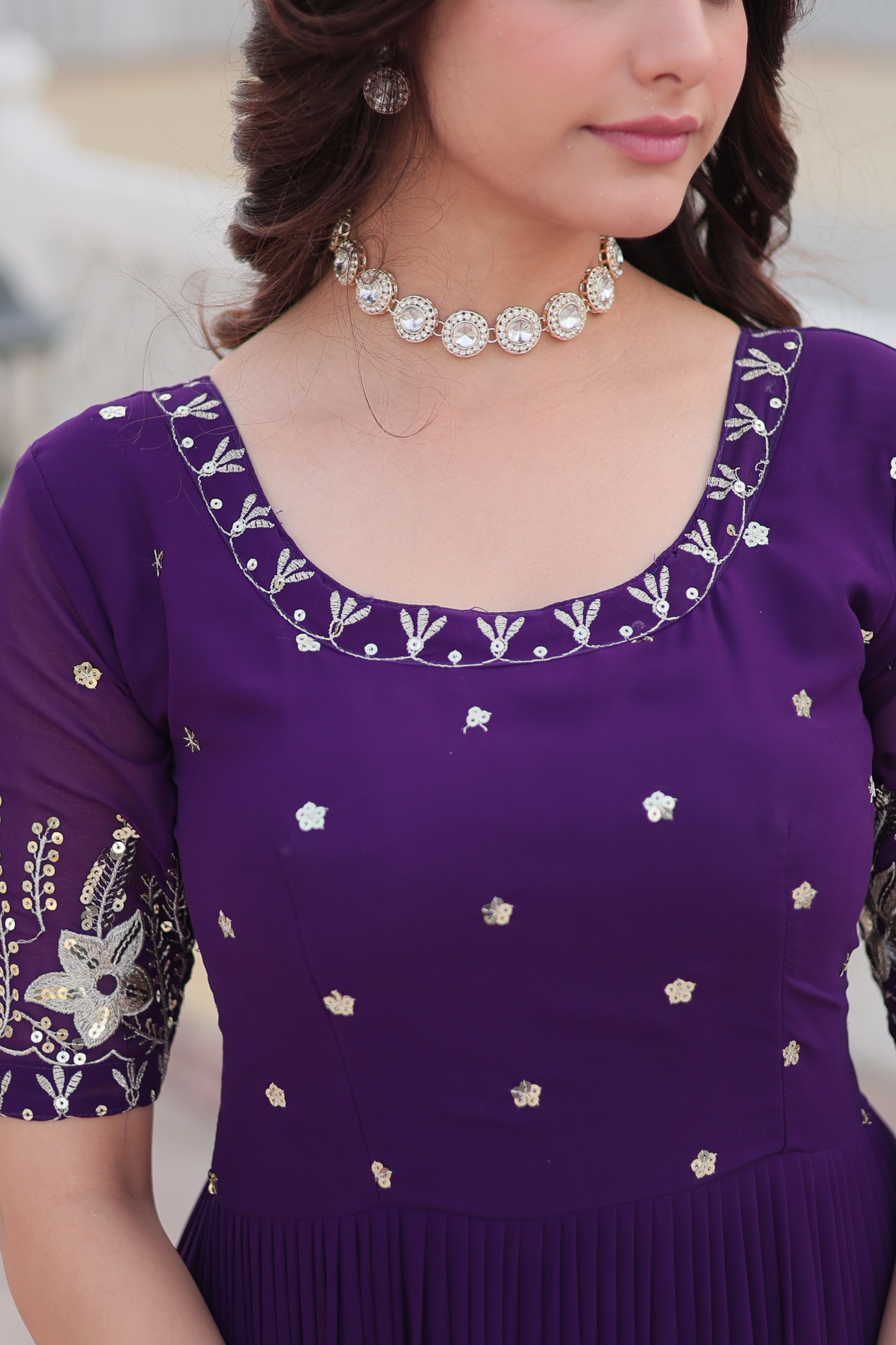 Beautiful Designer Zari Gown