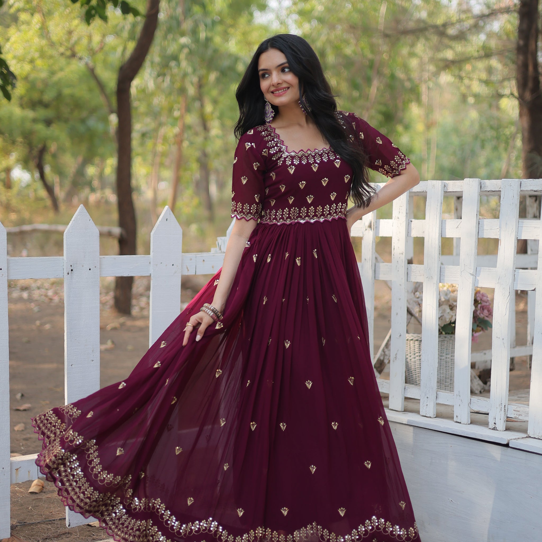 Beautiful Designer Readymade Gown
