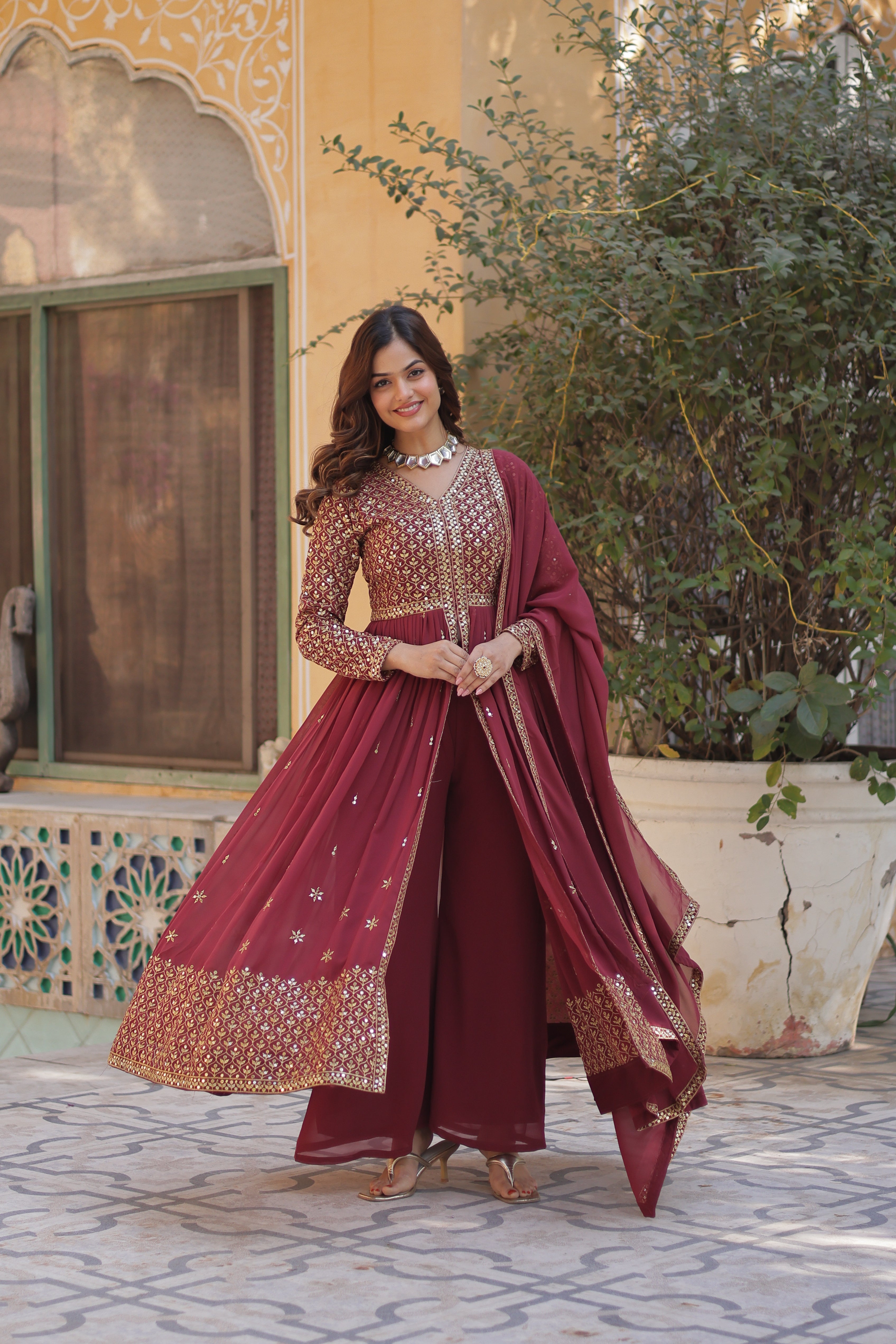 PREMIUM READYMADE  KURTI WITH PANT & DUPATTA SET