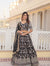 black lehanga set, embroidered lehanga, Noorahe