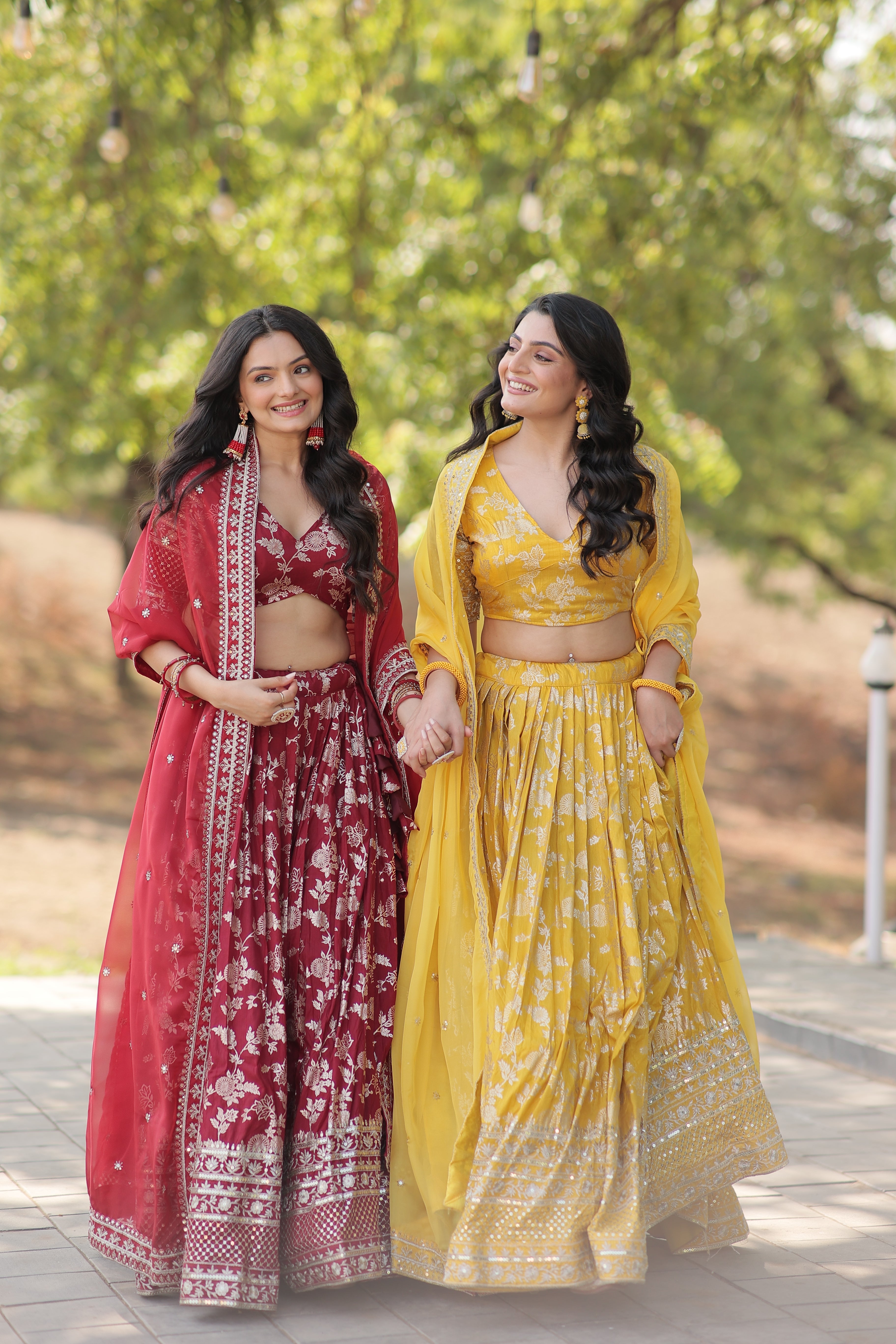 Maroon Designer Dyeable Pure Viscose Jacquard fabric Lehenga Choli & Dupatta Set