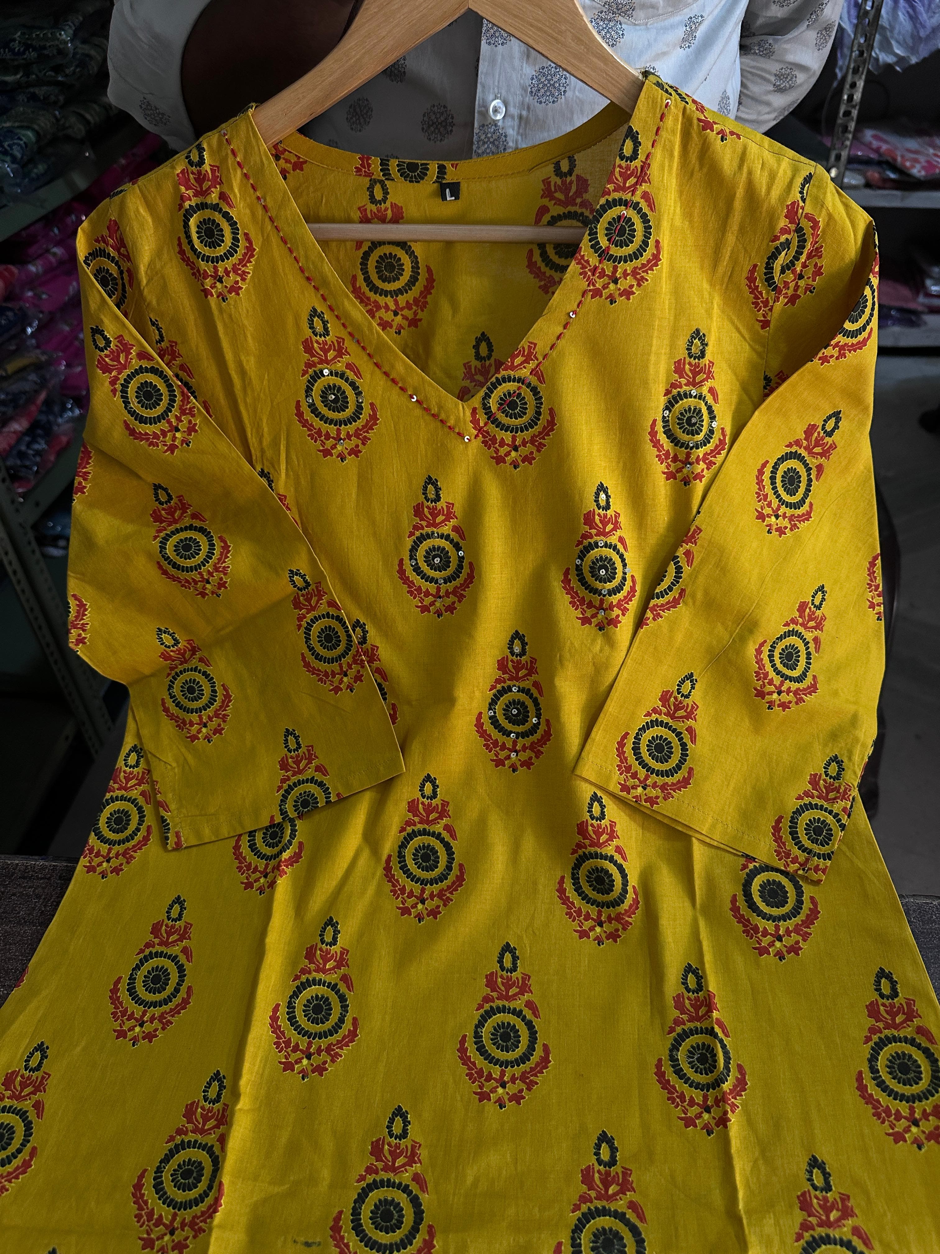 Mustard Mary Cotton Dupatta Set