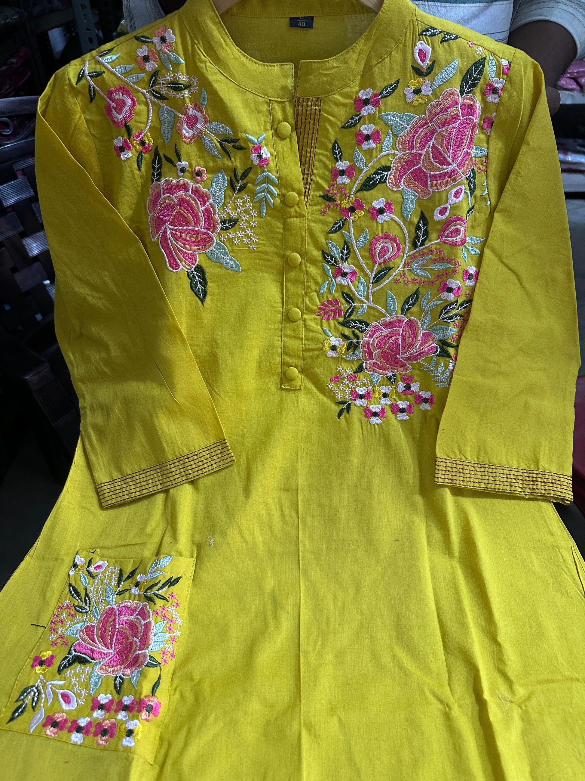 embroidery kurti, cotton kurti pant, Noorahe 