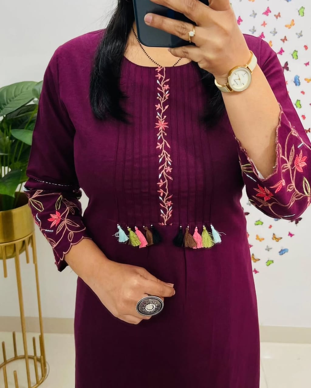 Embroidery kurta set, cotton kurta set, Noorahe 
