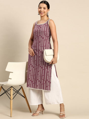 Women Viscose Rayon Straight Kurta