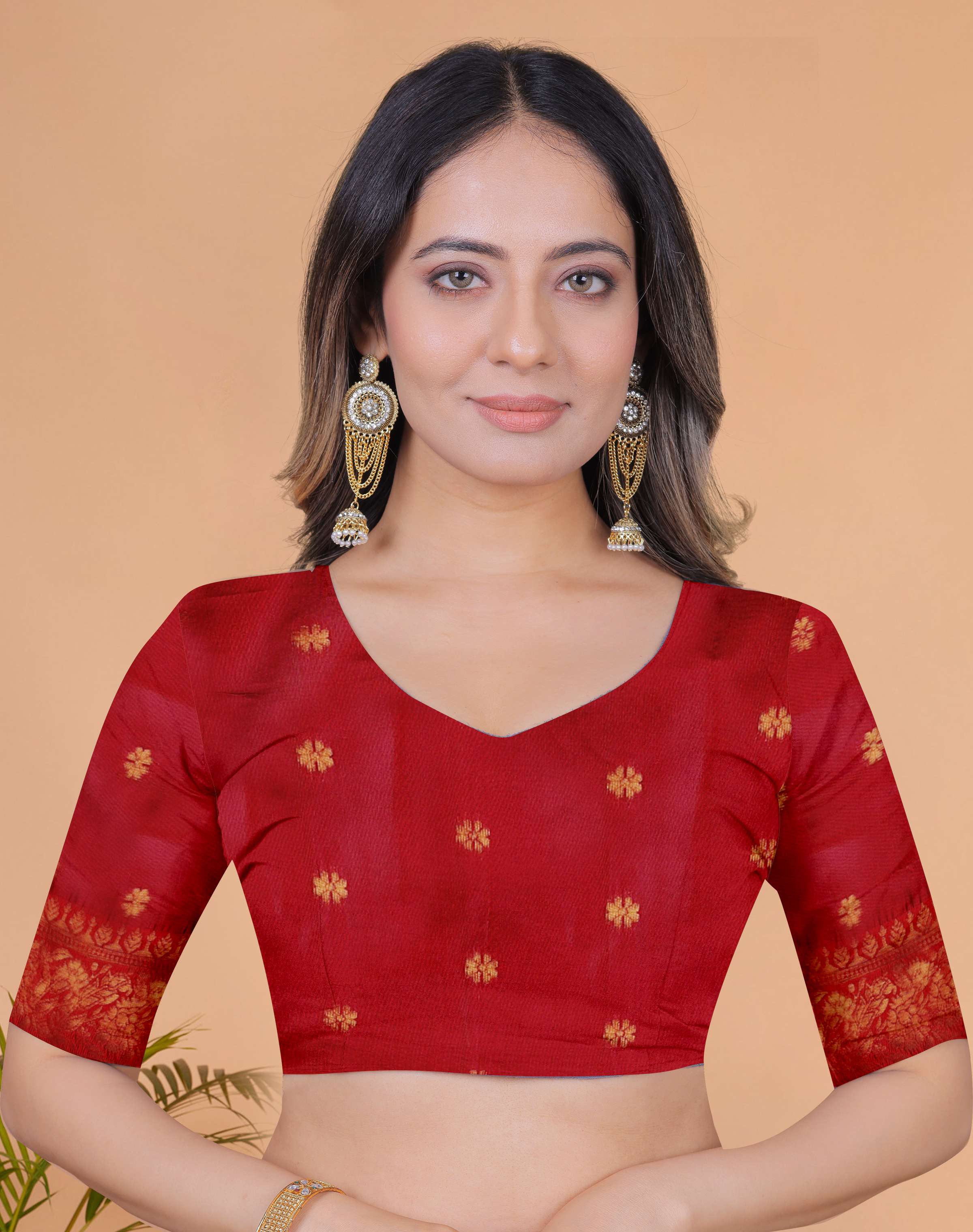 Royal Radiance Antique Gold & Maroon Banarasi Silk Saree with Zari Work | Wedding, Puja & Festive Occasion Wear