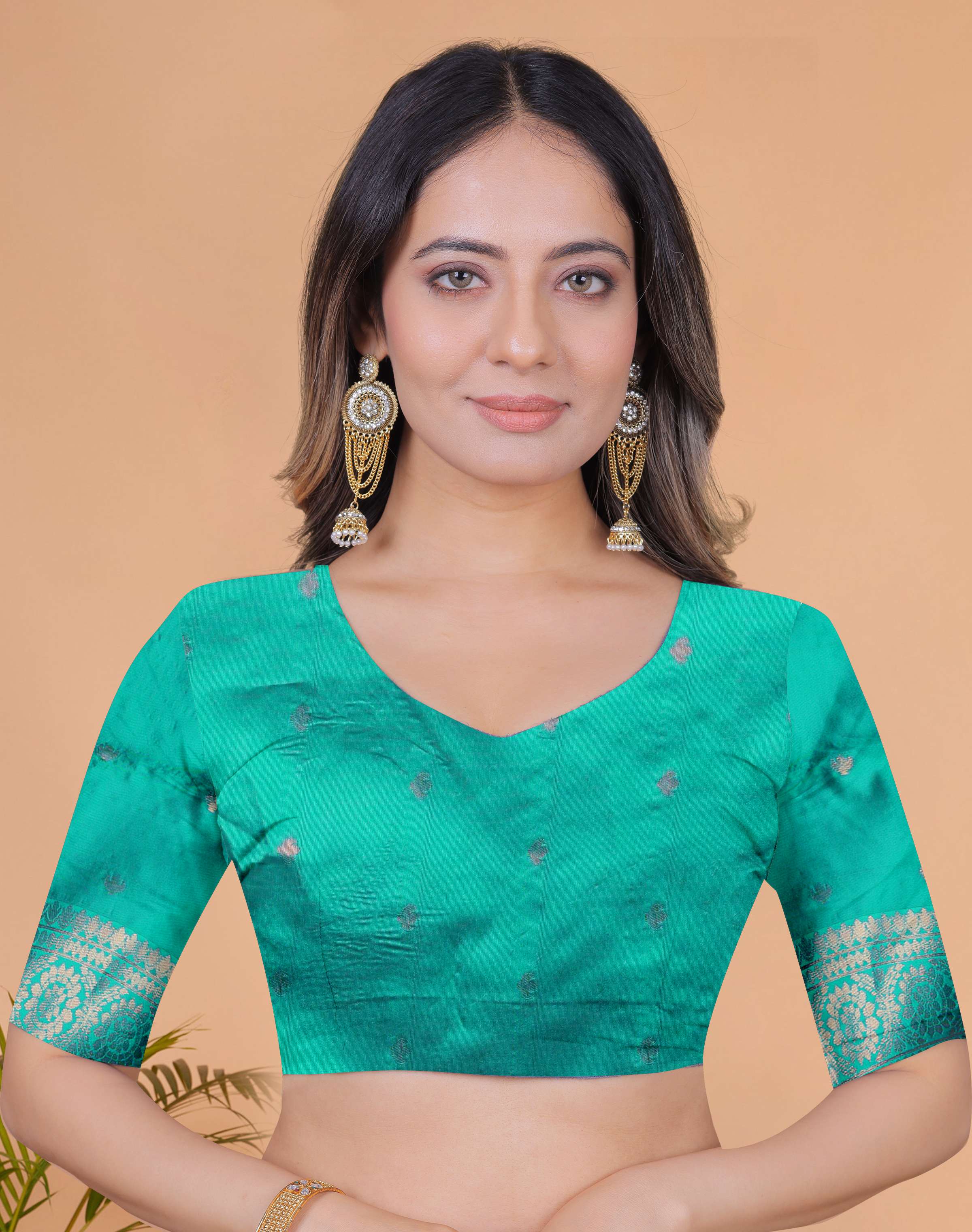 Mint Royale Banarasi Silk Saree in Silvery Grey & Mint Green with Floral Zari Work | Wedding, Day Functions & Festive Wear